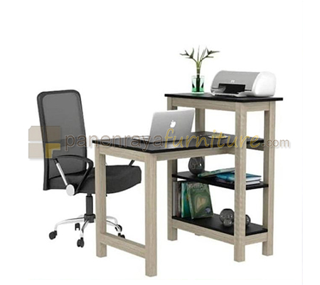 Panen Raya Furniture Meja Belajar Minimalis ProDesign Midas (Sonoma Brown - Granite) 97x80x102
