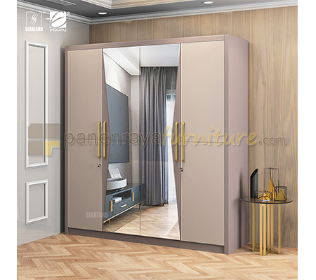 Panen Raya Furniture Lemari Pakaian 4 Pintu Swing Siantano LP Volare 4D SW 200x60x220