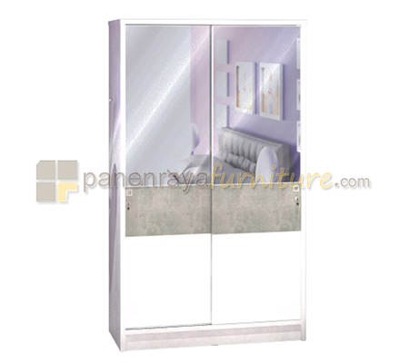 Panen Raya Lemari Pakaian Orbitrend EL 5121 White Stone 120x52x195