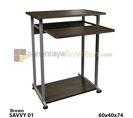 Panen Raya Furniture Meja Komputer Orbitrend Savvy 01 Brown 60x40x74