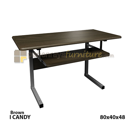 Panen Raya Furniture Meja Komputer Orbitrend I Candy Brown 80x40x48