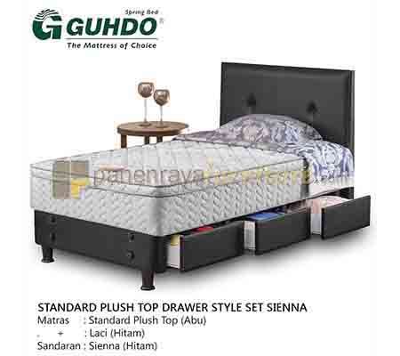 Panen Raya Guhdo Drawer Bed Standard Plush Top (Set Sienna) Full Set