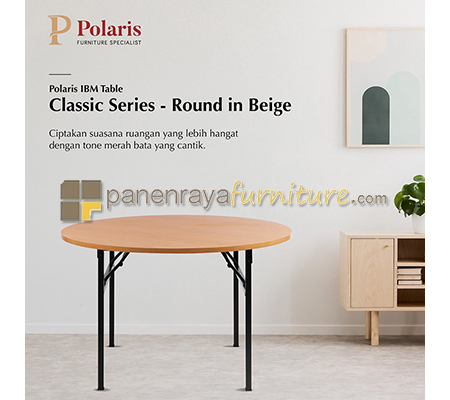 Panen Raya Furniture Meja Kantor Bulat Polaris IBM Folding Table Classic Series