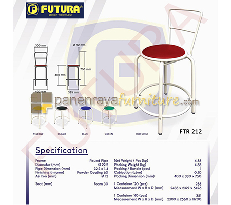 Panen Raya Kursi Cafe Futura FTR 212 Powder Coating