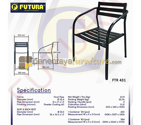 Panen Raya Kursi Cafe Futura FTR 431 Powder Coating
