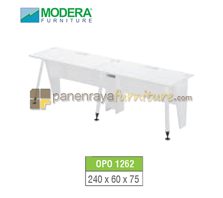 Panen Raya Furniture Workstation Staff 2 Seater Modera OPO 1262 White 240x60x75