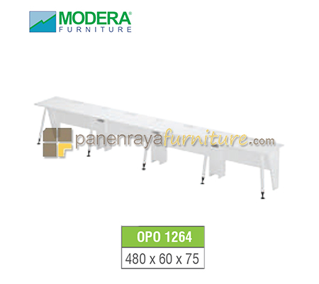 Panen Raya Furniture Workstation Staff 4 Seater Modera OPO 1264 White 480x60x75