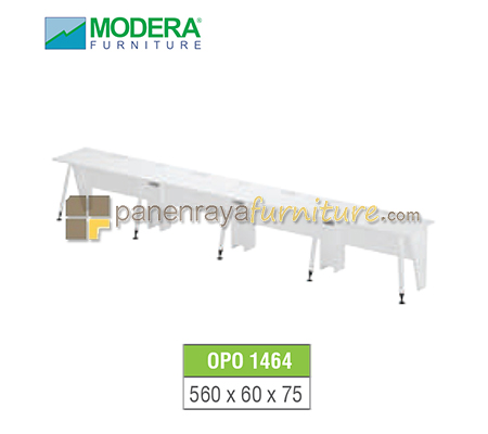 Panen Raya Furniture Workstation Staff 4 Seater Modera OPO 1464 White 560x60x75