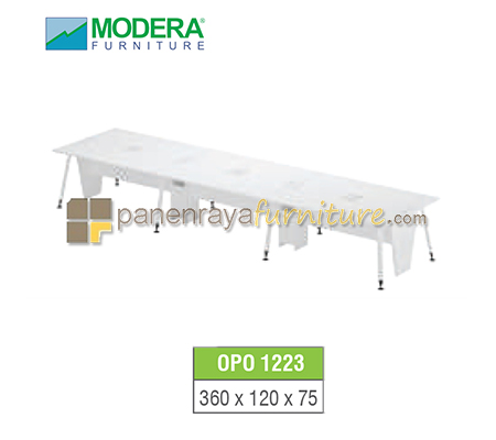Panen Raya Workstation Staff 6 Seater Modera OPO 1223 White 360x120x75