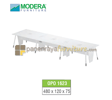 Panen Raya Furniture Workstation Staff 6 Seater Modera OPO 1623 White 480x120x75
