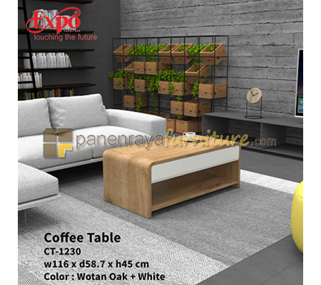 Panen Raya Meja Tamu Expo CT 1230 Wotan Oak-White 116x59x45