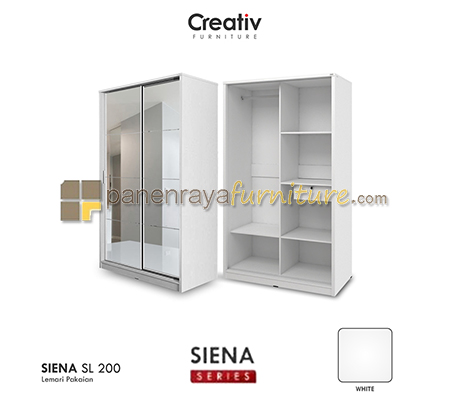 Panen Raya Lemari Pakaian Activ Siena SL 200 White 120x60x200