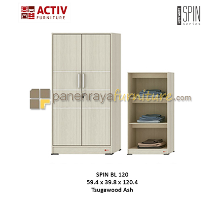 Panen Raya Furniture BABY LOCKER 3 TINGKAT ACTIV SPIN BL 120 TSUGAWOOD ASH 60x40x121