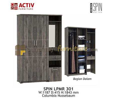 Panen Raya Lemari Pakaian Activ Spin LPMR 301 CN 119x42x185