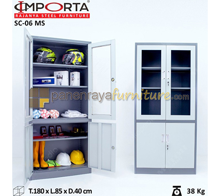 Panen Raya Furniture Lemari Arsip Besi Importa SC 06 MS Grey - Beige 85x40x180