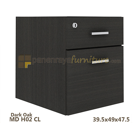 Panen Raya Furniture Laci Gantung Expo MD H02CL Dark Oak 40x49x48