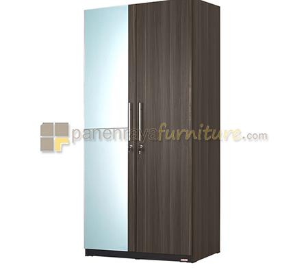Panen Raya Furniture Lemari Pakaian 2 Pintu Expo LP 2101 Sandal Wood 95x57x200