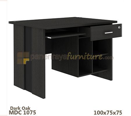 Panen Raya Furniture Meja Komputer Expo MDC 1075 Dark Oak 100x75x75