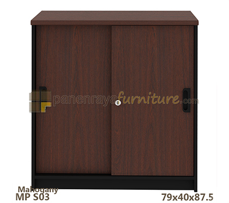 Panen Raya Furniture Lemari Arsip Rendah Expo MP S03 Mahogani 79x40x88