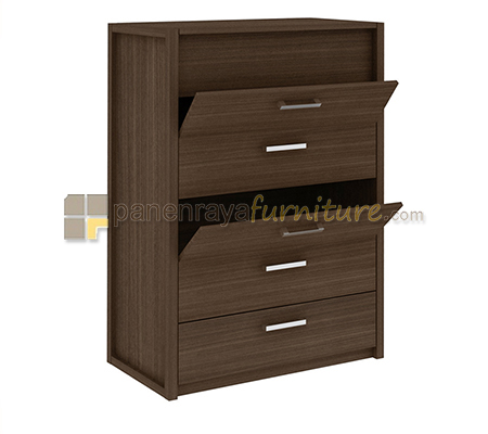 Panen Raya Furniture Rak Sepatu Expo ASC 4204 Walnut 66x35x105