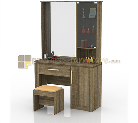 Panen Raya Furniture Meja Rias Plus Puff Expo DT 2207 Saw Cut 110x40x179