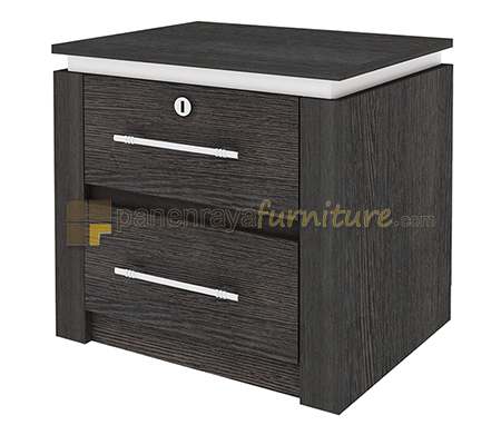 Panen Raya Furniture Nakast Expo NC 2208 Black Sandal Wood - White HG 50x40x48