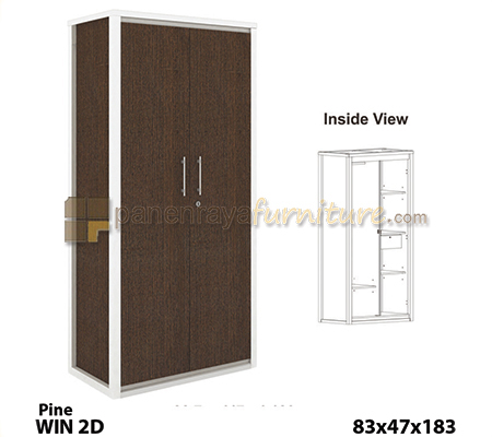 Panen Raya Furniture Lemari Pakaian Expo WIN 2D Pine-Super White 83x47x183