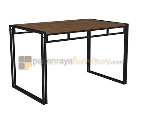 Panen Raya Furniture Meja Makan Expo M DN 1309 Matt Wood - Black 130x80x83