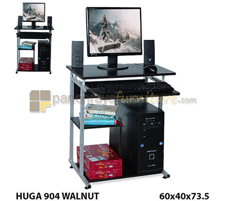 Panen Raya Furniture Meja Komputer Lunar HUGA 904 Walnut 60x40x73