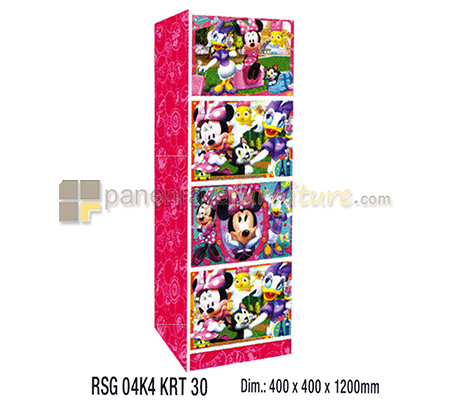 Panen Raya LOCKER 4 PINTU MINNIE MOUSE MATKENS RSG 04 KRT30 (PINK) 40x40