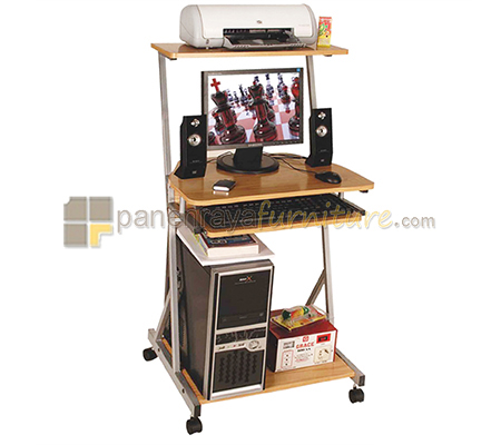 Panen Raya Furniture MEJA KOMPUTER GRACE G 703 MAHONI BROWN - BLACK 58x55