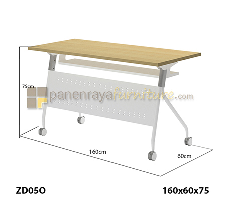 Panen Raya Furniture Meja Lipat HighPoint Siena ZD05O Light Beech 160x60x75