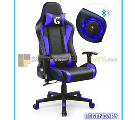 Panen Raya Furniture KURSI GAMING 2021 IMPORTA IGC LEGENDARY (BLACK-BLUE)