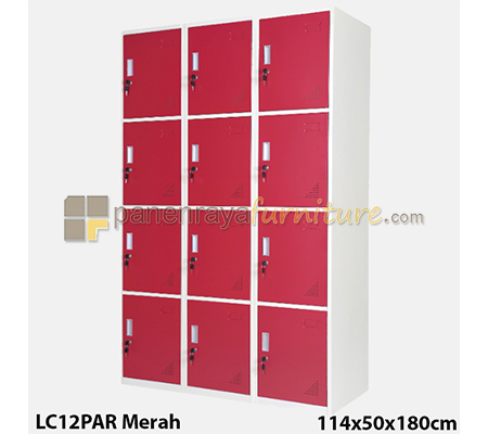 Panen Raya Locker Besi IMPORTA LC 12 PAR Merah 114x50x180