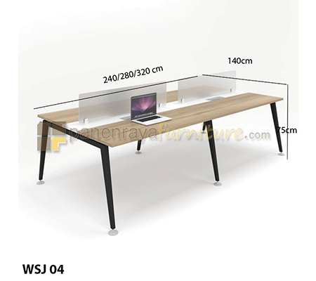 Panen Raya Furniture Workstation Staff 6 Seater HighPoint Seven WS7 06 1670 W67 Brighton 480x140x75