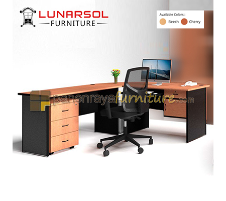 Panen Raya Furniture Set Meja Kantor dan Laci Lunar LMK 1260 L1 dan LMD 03