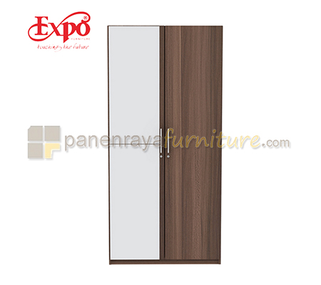 Panen Raya Furniture Lemari Pakaian 2 Pintu Expo LP 2101 French Walnut 95x57x200 