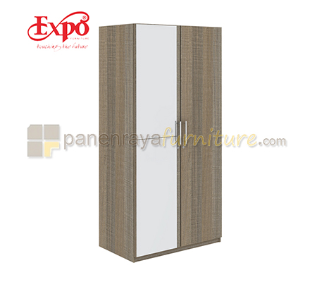 Panen Raya Furniture Lemari Pakaian 2 Pintu Expo LP 2101 Sawcut 95x57x200