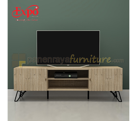 Panen Raya Meja TV Expo VR 1682 Sonoma Oak-Black 155x42x49
