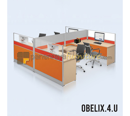 Panen Raya Workstation 4 Seater Indachi Obelix.4.U 
