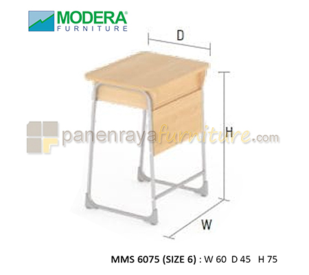 Panen Raya Meja Sekolah Modera MMS 6075 Maple Size 6