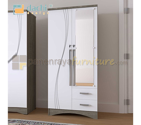 Panen Raya Lemari pakaian 2 Pintu Dachi Nami LP 2 P Grey 80x53x180