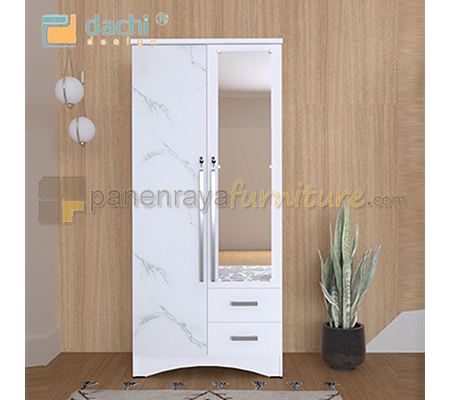 Panen Raya Lemari pakaian 2 Pintu Dachi Rumi LP 2 P White 80x53x180