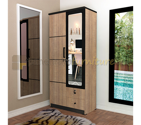 Panen Raya Lemari Pakaian Romaro LPP 22 LR Brown 80x43x180