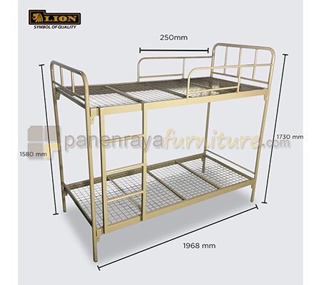 Panen Raya Ranjang Susun Besi Lion Steel Bed Double 90/90x190