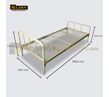 Panen Raya Ranjang Besi Single Lion Steel Bed Single