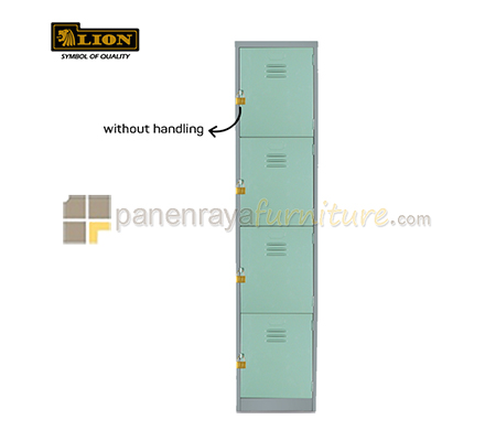 Panen Raya Locker Besi Lion 554 With Bracket Padlock Grey 38x38x183