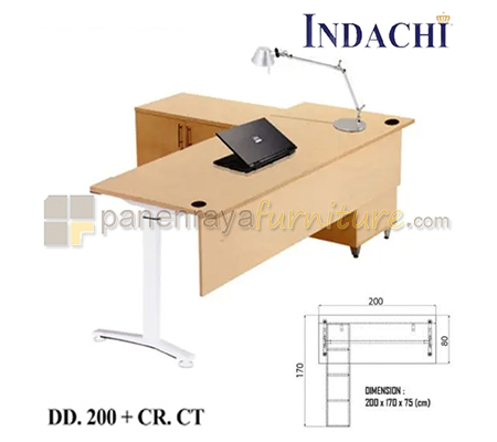 Panen Raya Furniture Meja Kantor Direktur Indachi Costo DD 200 Plus CR CT 200x80x75 Melamine