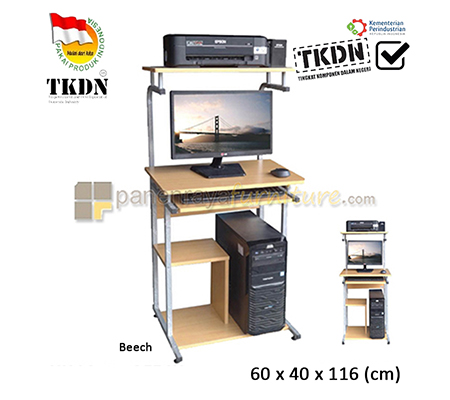 Panen Raya Meja Kompuer Lunar HUGA 905 Beech 60x40x116