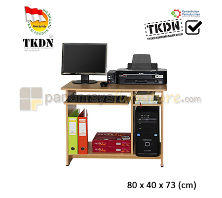 Panen Raya Furniture Meja Komputer Lunar LMC 81 Beech 80x40x73